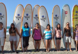 Travel Writers in Surfing Clinic