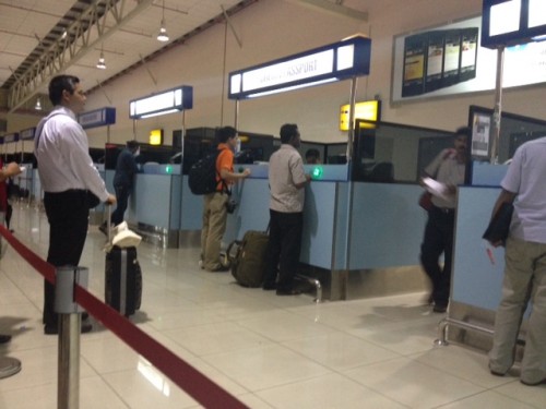 Line at the Malaysian Immigration kuala lumpur cheap airlines from Manila