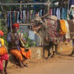 Anjuna flea market in Goa photo via Pixabay