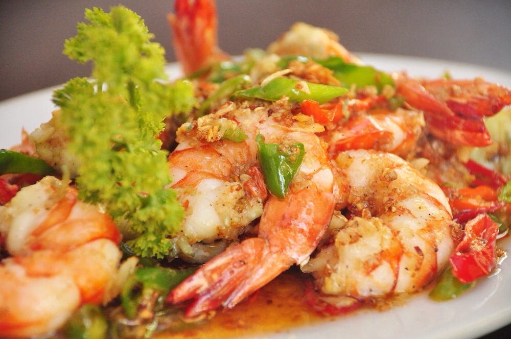 Spicy Gambas at Ole Tapas Bar and Restaurant