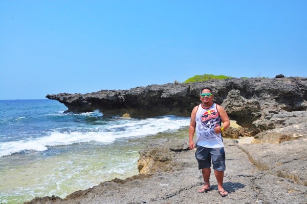 Melo Villareal in Patar Rock Beach
