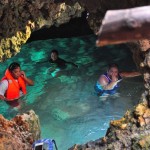 Enjoying the natural salt water pool