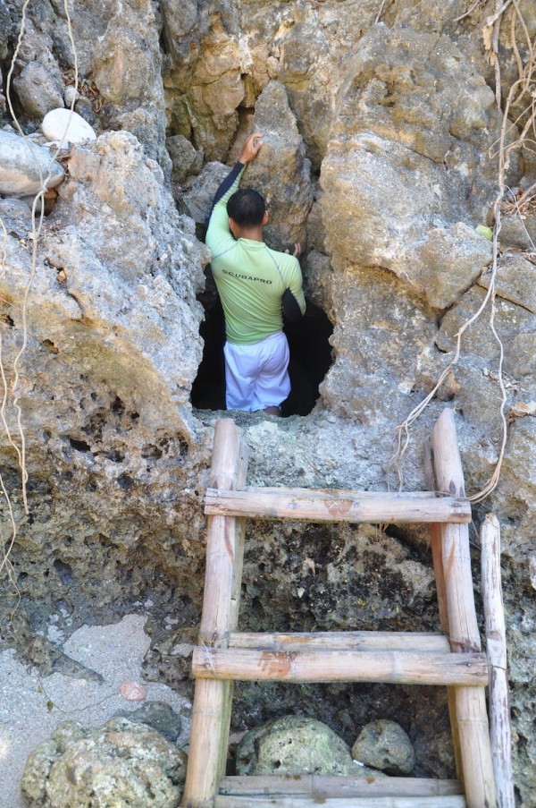 Underwater Cave Entrance