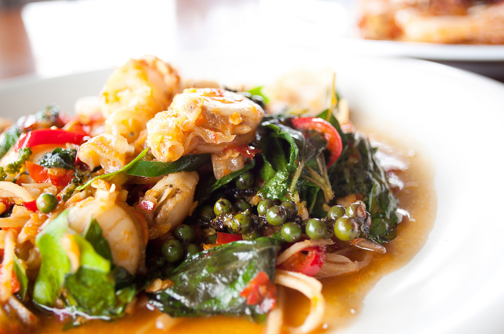 Kraprao Talay - Thai Basil Leaves Seafood Stirfry photo by Prae Songprasit
