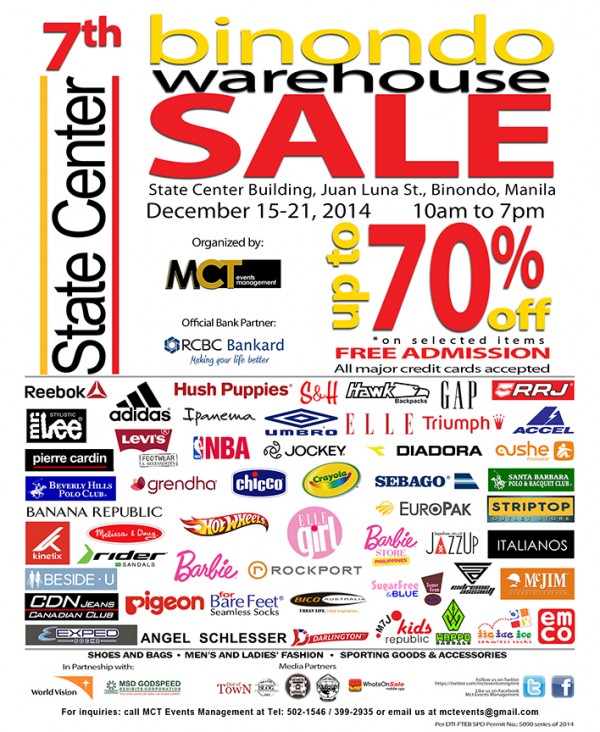 7th Binondo Warehouse Sale 2014
