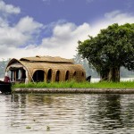 A Kerala House boat in Kumarakom, India