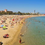 Bathers in Bed And Beach Barcelona in Barcelona Spain