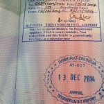 Visa on Arrival Immigration Stamp at Trivandrum International Airport