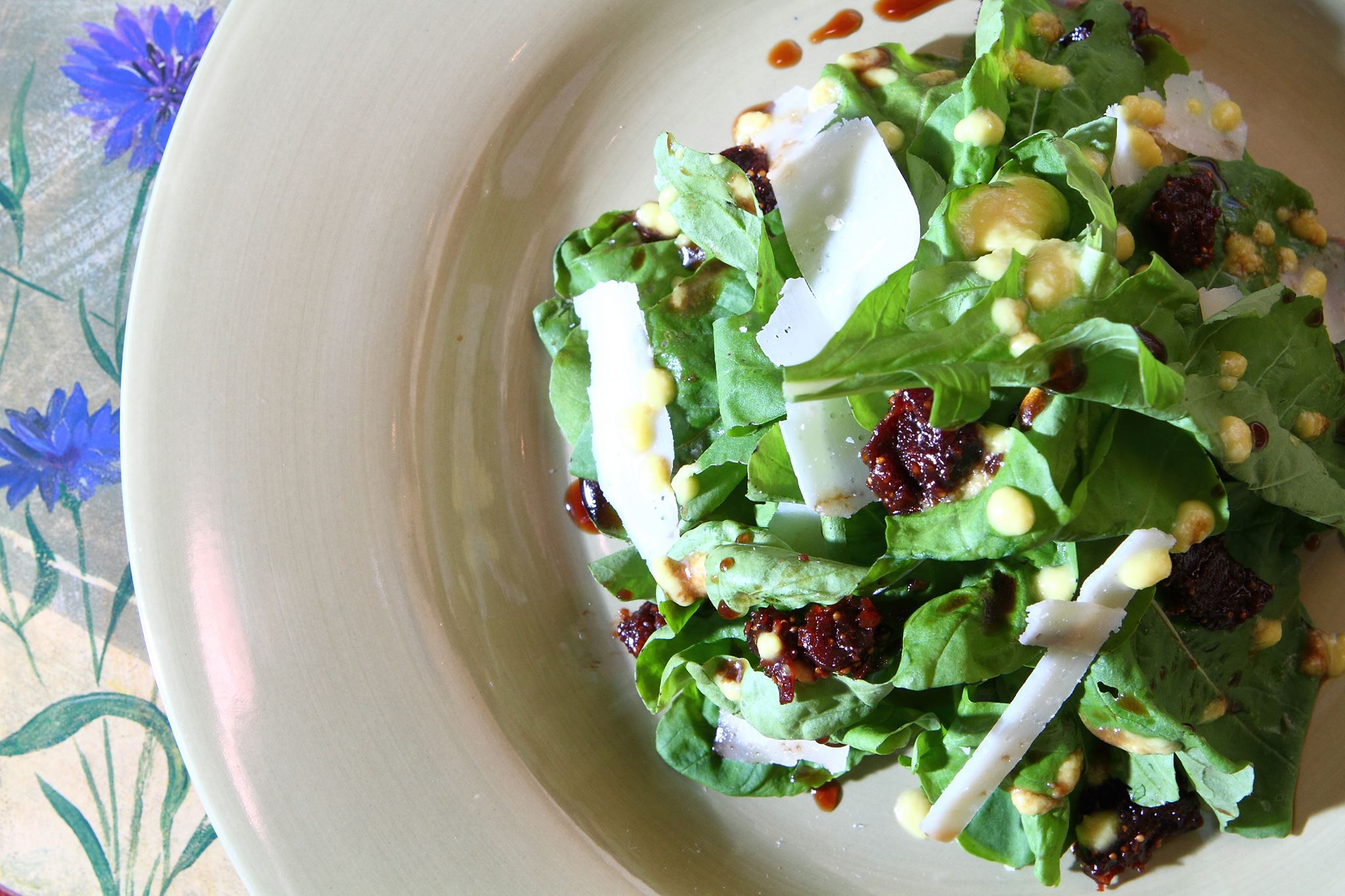 Herb-Marinated Mushrooms in Organic Arugula Salad