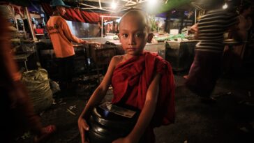 Novice Monk in Myanmar