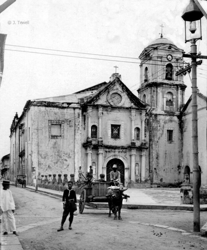 San Agustin Church Circa 1945 by John Tewell via Foter