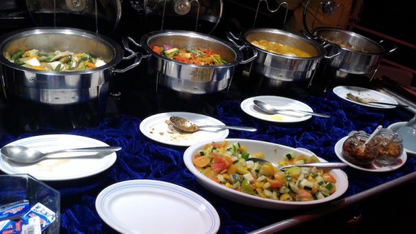 a selection of dishes to choose from