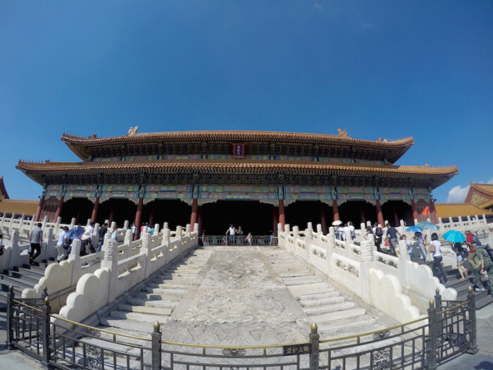 temple facade where lots of visitors flock