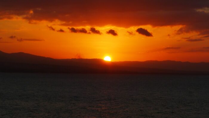 Glorious sunset over Tanon Strait
