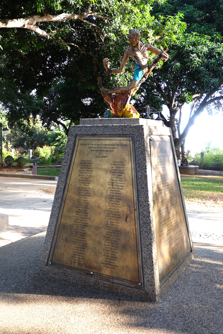 Palawan Massacre Victims Monument in Plaza Cuartel