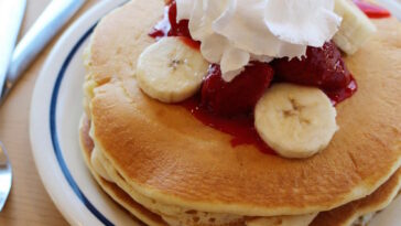 Strawberry and Banana Cream Pie Pancakes photo from IHOP FB