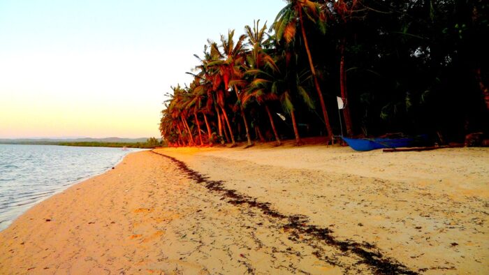 Wide stretch of sand