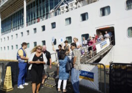 The disembarking passengers