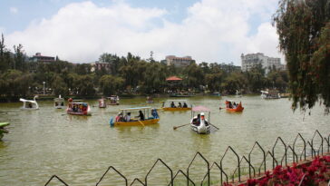 Manmade lake in Burnham Park Baguio where visitors do boating