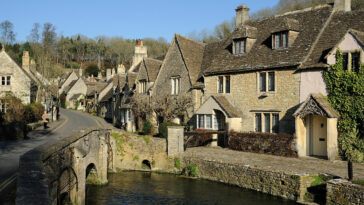 Castle Combe, a typical Cotswolds village made with Cotswold stone
