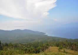 A breathtaking view of the island, 10 minutes before the peak