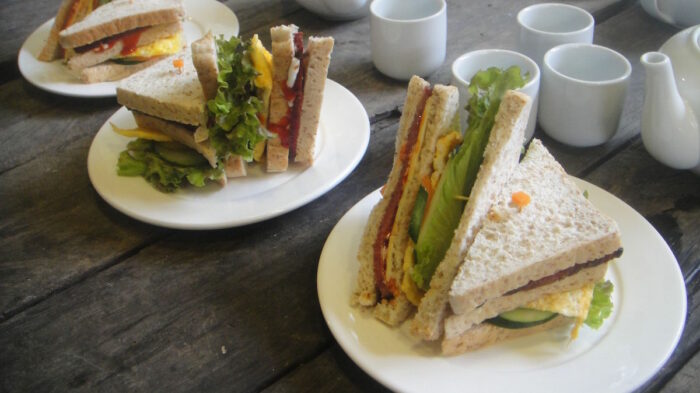 Delectable sandwiches from the cafe