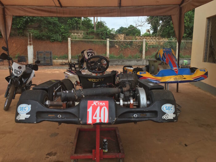 Here are some custom built go karts parked for the next race!