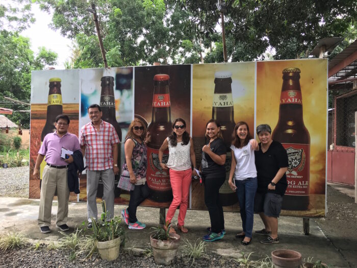 photo with the Palaweno Brewery owners