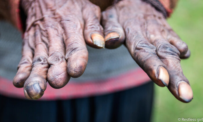 Woman’s fingers