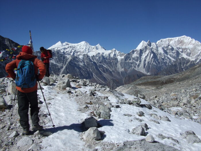 View from larkya La Pass