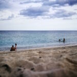 by the beach