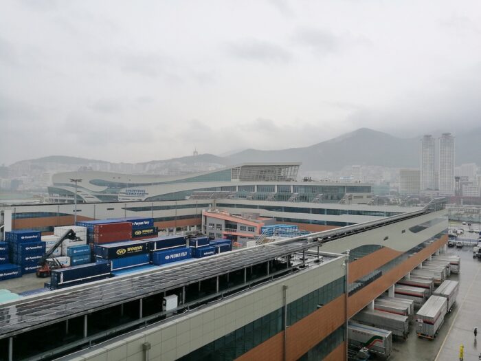Arrival in the Port of Busan