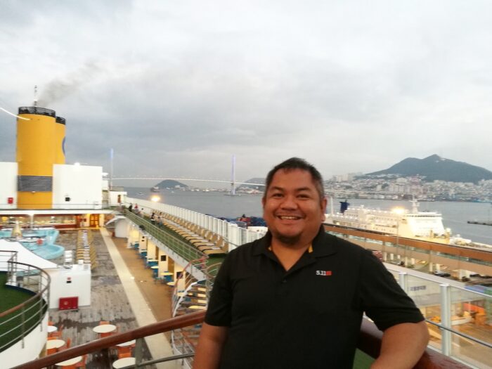 At Costa Victoria Deck