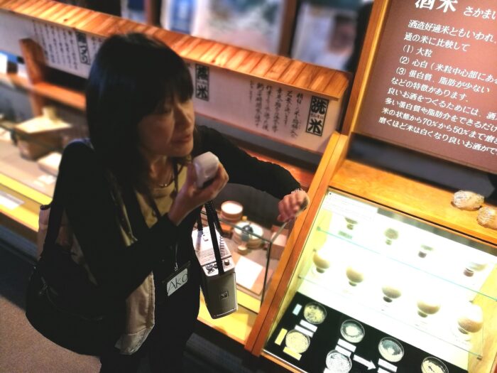 Our official tour guide inside Kunizakari Sake no Bunkakan Museum