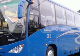 The blue bus of Ceres direct from Cubao Bus Terminal to Caticlan