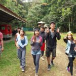 Our only decent picture after the trek.