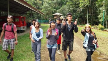 Our only decent picture after the trek.