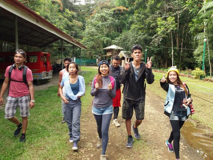 Our only decent picture after the trek.