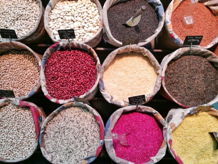 Grains and Beans at Mercado de San Anton