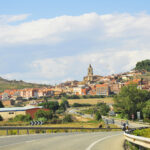 Passing through the picturesque town of Najera.