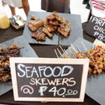 Seafood skewers by Evan Fernando of South Avenue Grill are always first to get sold out every year