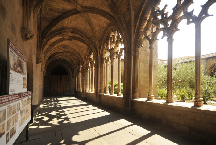 The beautiful cloister of the church in Los Arcos.