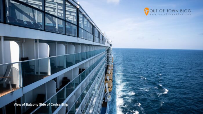 View of Balcony Side of Cruise Ship