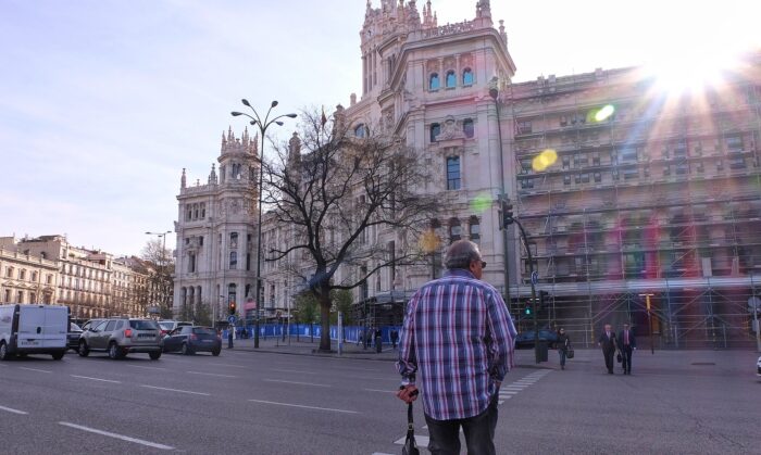 Walking in the streets of Madrid