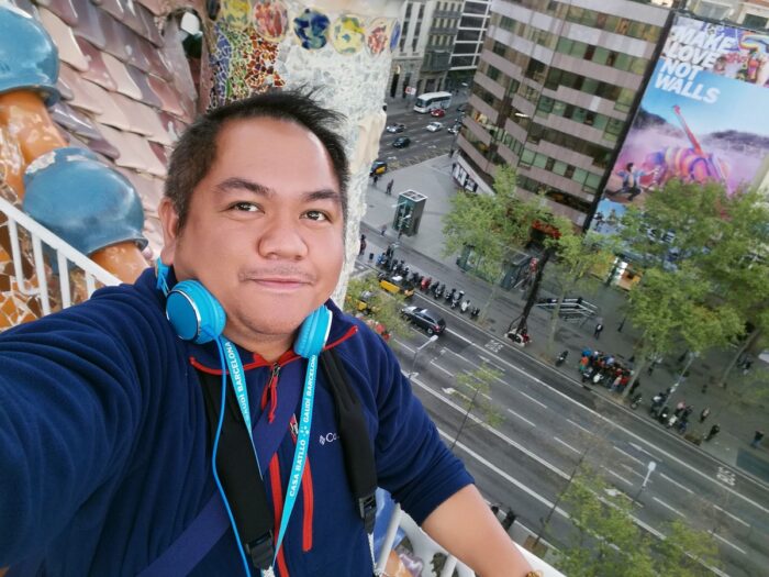 at the rooftop of Casa Battlo