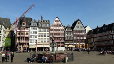 Some of the timber-framed houses on Romerberg