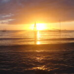 Sunset beyond Din-iwid Beach