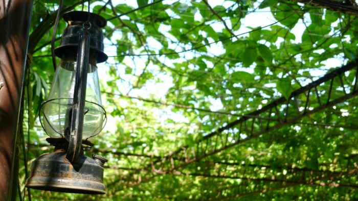 Antique lamp at The Farmhouse in Aloguinsan