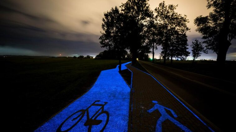 Glow-in-the-Dark Bike Path