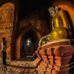 Inside a temple in Myanmar